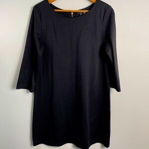 H&M‎ Women's Black Long Sleeve Straight Sheath Mini Pullover Dress Size Medium